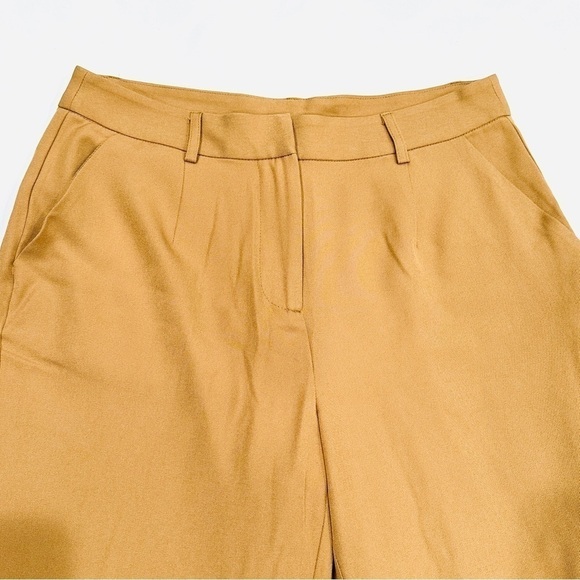 NWT Aware Vero Moda Yellow Ochre/Marigold Button Cuff Pant Mabel NW Ankle Pants - Picture 3 of 8